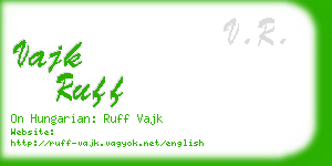 vajk ruff business card